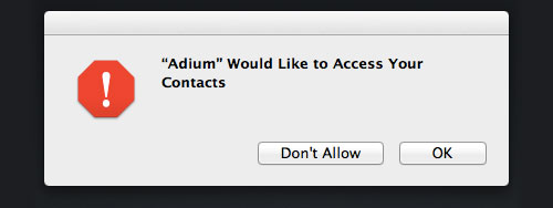 Contacts Request Dialog